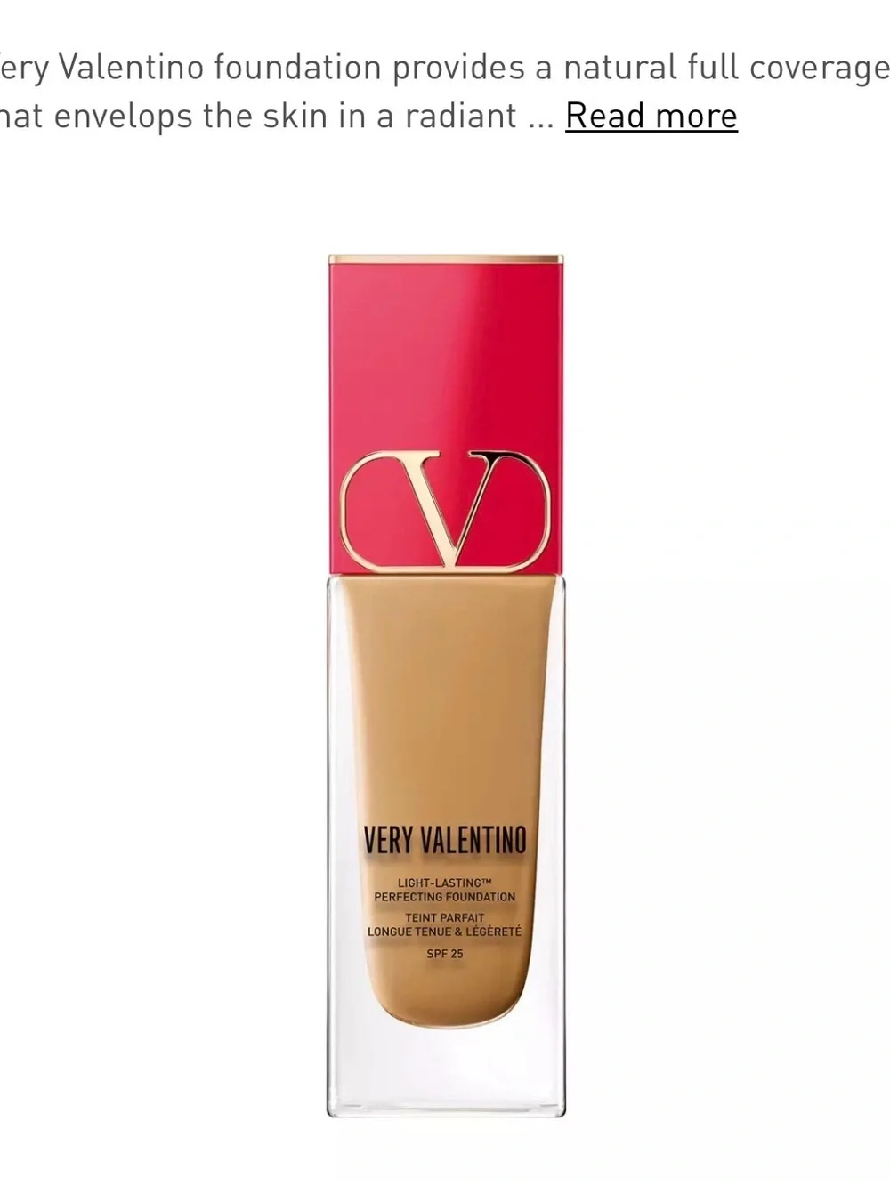 Very Valentino Light-Lasting Perfecting Foundation - shade Medium Ambra4